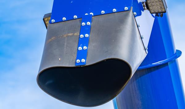 rubber attachment to auger chute