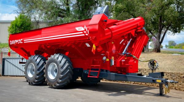 Custom red paint finish on chaser bin