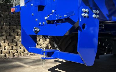 Rear tow hitch lug attached to 45T chaser bin